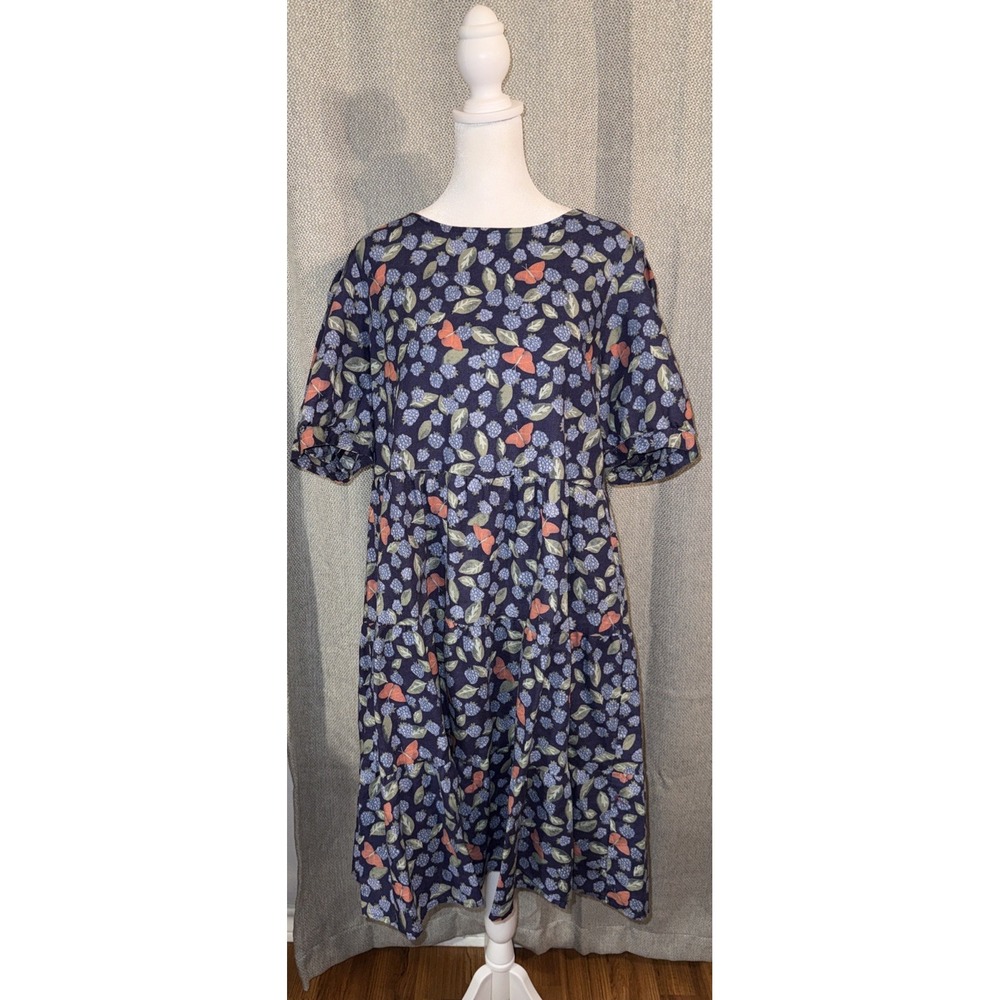 Princess Highway Dress Size 14 AU 12US Midi Florence Floral Linen Cottagecore
